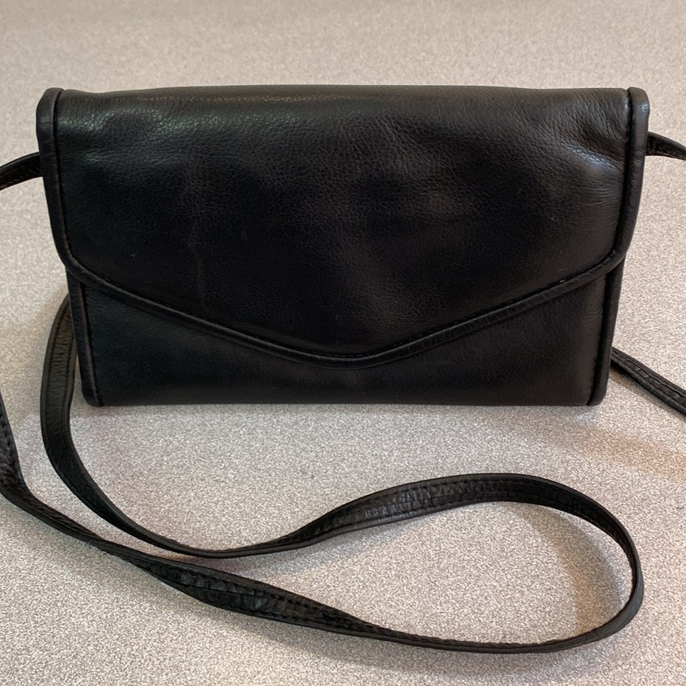 Tignanello - soft black leather purse.